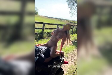 Farmgirl Taylorbreesey Fucked Rough Outdoors & Gulps Down a Hot Cum Load