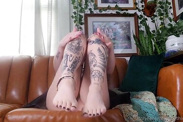 Mythicmaggie Rubs Her Soaking Wet Clit & Begs For a Dick - Solo Foot Fetish Tease!