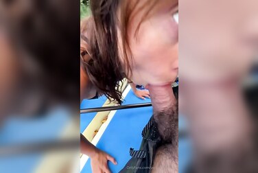 Veronica Perasso's Public Blowjob: Sloppy Throat Fuck by the Lake