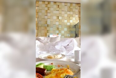Mia Khalifa’s Tits ARE Breakfast: Watch The Porn Legend Get Her Huge Jugs Out While She Eats