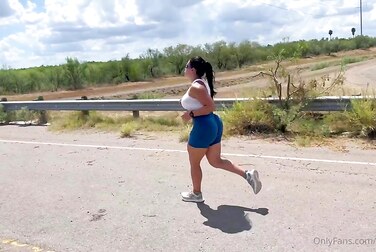 Yiny Leon Fucked Raw Through Her Shorts In Public!