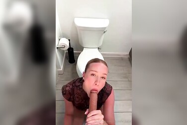 Bathroom Dildo Deepthroat: Its Nicki Babe Swallows Her Toy Before Fucking Herself Raw