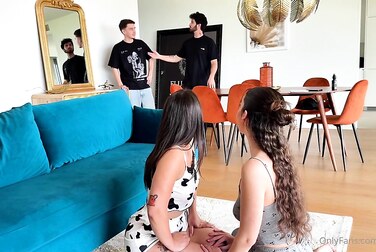 ItsxLilix & Alya Ferrari's Lesbian Foursome Erupts Into A Dripping Wet Orgy