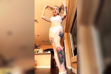 Justpeechi's Private POV Show: Horny Babe Strips & Fucks Herself Raw At Home