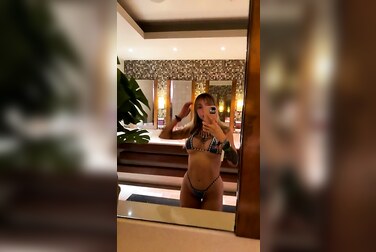 Justpeechi's Bikini Body Tease Ends With A Nasty Solo Fuck Session