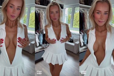 Monika Jasmin's White Dress Seduction Gets You Rock-Hard Before She Even Takes It Off