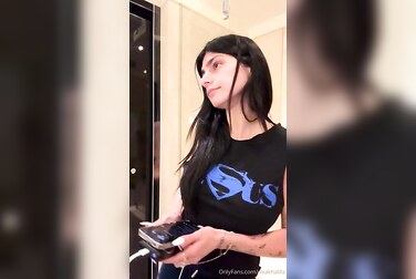 Mia Khalifa's Solo Seduction: Busty Babe Strips Down For Her Naughty Night Routine
