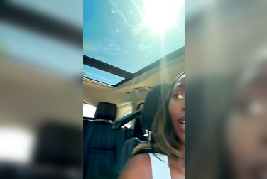 Vibrator In The Car: Horny Teresa Lavae Fucks Herself Raw In Public!