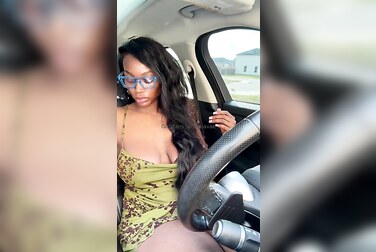 Teresa Lavae's Public Car Fuck: Fingers Her Soaking Cunt Until She Drenches The Seat