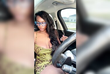 Teresa Lavae's Public Car Fuck: Fingers Her Soaking Cunt Until She Drenches The Seat