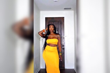 Teresa Lavae Barely Crams Her Thick Curves Into A Tight Dress, Shows It All Off