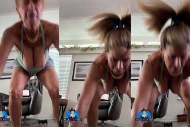Themaryburke's Naked Burpee Workout: Watch Her Huge Tits Bounce With Every Rep!
