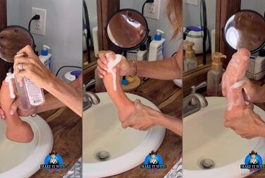 Themaryburke's Dildo Wash & Fuck: Getting Her Toy Soapy Wet For a Pussy Pounding